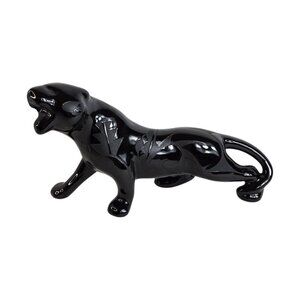 Native American Large Panther‎ Black Signed Ben Saxon Sculpture Figure 11" rare